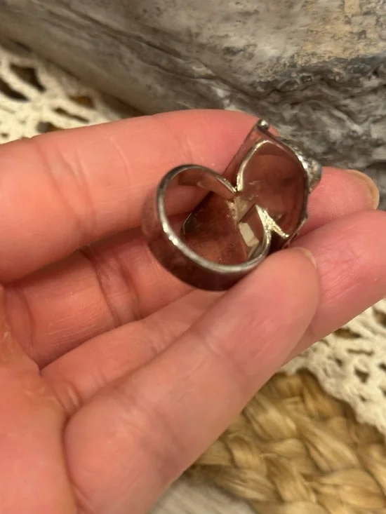 GOLDEN HILLS TURQUOISE 925 STERLING SILVER ADJUSTABLE RING - Picture 4 of 17